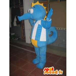 Seahorse maskot - Marin djurdräkt - Blå kostym - Spotsound