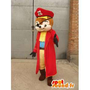 Mascotte Ecureuil Pirate - Costume animal pour déguisement - MASFR00165 - Mascottes Ecureuil