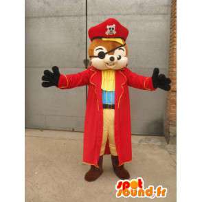 Squirrel mascot Pirate - Costume for animal disguise - MASFR00165 - Mascots squirrel