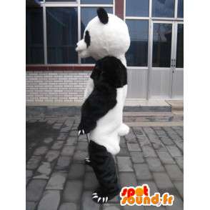 Klassisk sort og hvid panda maskot plys - aften kostume -