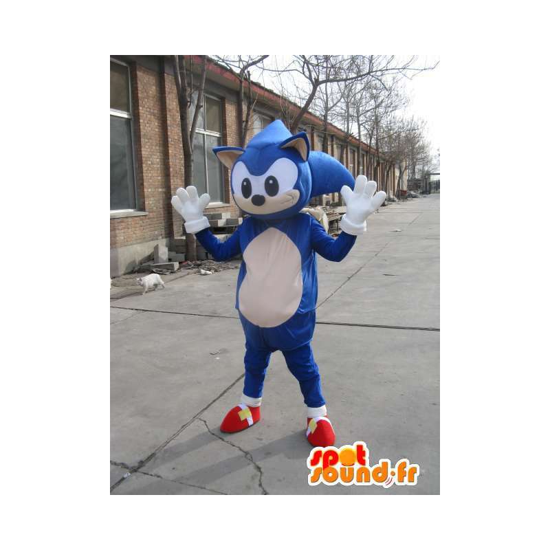 Mascotte Sonic Professional costume blu completo per animazione adulti  bambini