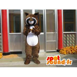 Raccoon mascotte - Bruin Ferret - Ideaal Seesmic - Fast shipping - MASFR00273 - Mascottes van pups