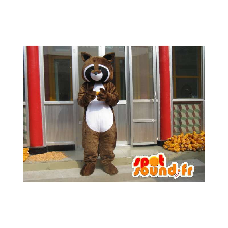 Raccoon mascotte - Ferret Brown - Ideale Seesmic - Trasporto veloce - MASFR00273 - Mascotte di cuccioli