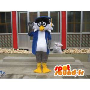 Professor Linux mascot - Bird with accessories - Fast shipping  - MASFR00421 - Mascot of birds