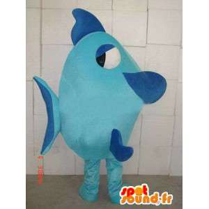 Mascot Pescado azul - tela de la calidad - Disfraz de animal marino - MASFR00417 - Peces mascotas