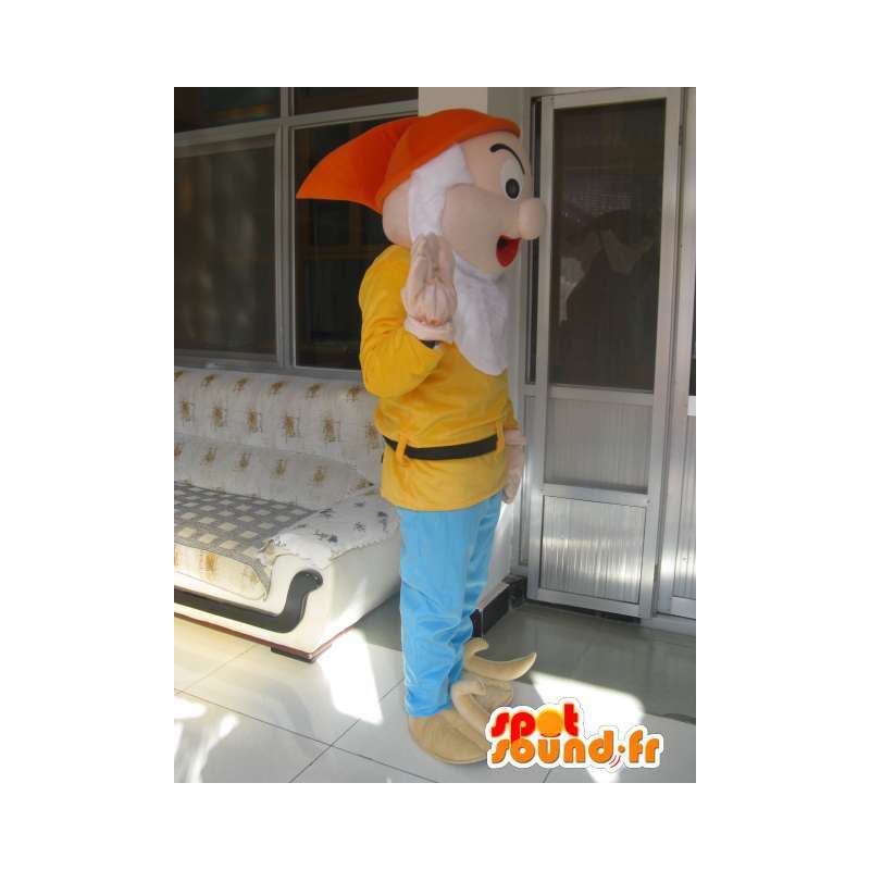 Accessoire Fête Thème Déguisement Nains Jadive - 7 Chapeaux Avec Barbe Et Sourcils Pour Groupe, Carnaval Et Fêtes Déguisement Humour Noël