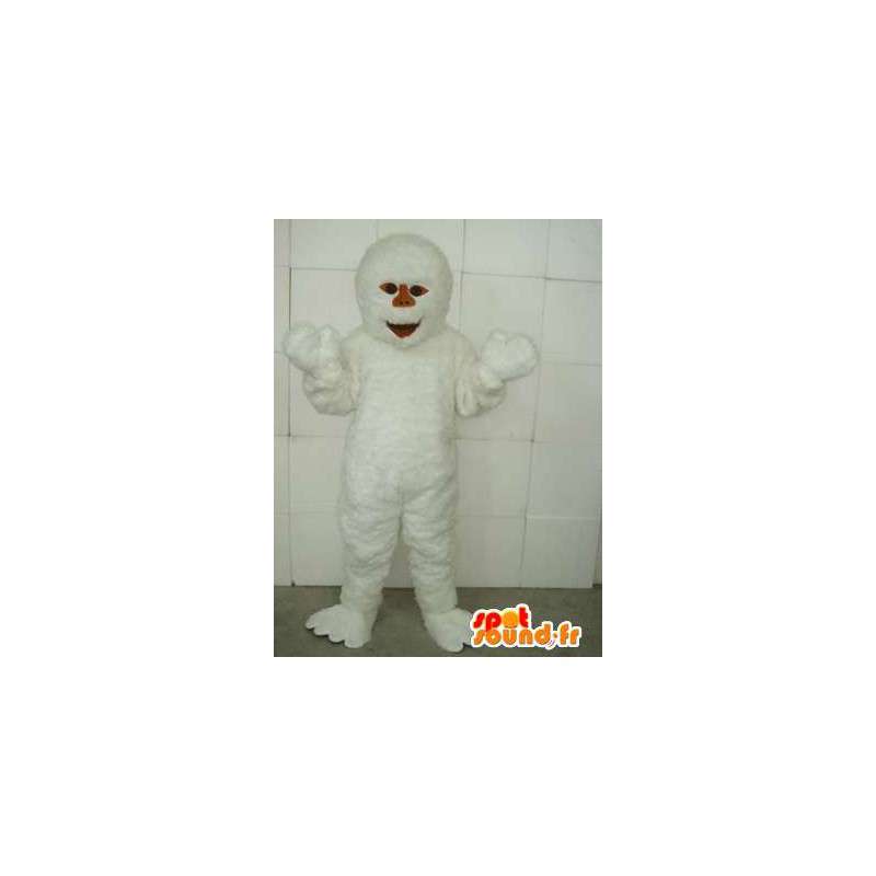 Mascot Yeti - Pet-lumiluolan - valkoinen puku - MASFR00219 - Mascottes animaux disparus