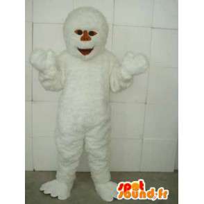 イエティのマスコット-雪と洞窟の動物-白い衣装-MASFR00219-行方不明の動物のマスコット