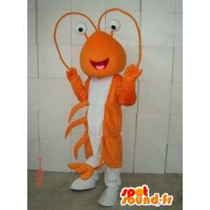 Maskot orange hummer - Marine thalassa kostume - plys -