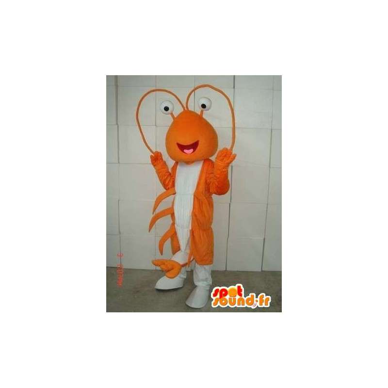 Mascot alaranjado da lagosta - Traje Thalassa sea - Plush - MASFR00415 - mascotes Lobster