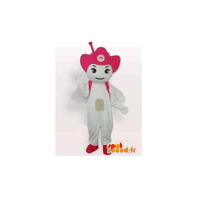 Mascotte Antenne Motorola rose - Ange de téléphonie mobile - MASFR00545 - Mascottes non-classées