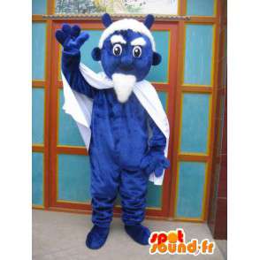 Blue Devil mascotte met cape en accessoires - Monster Costume - MASFR00551 - mascottes monsters
