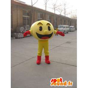 Mascotte PACMAN - Déguisement Boule Jaune de jeux vidéos NAMCO - MASFR00149 - Mascottes Personnages célèbres