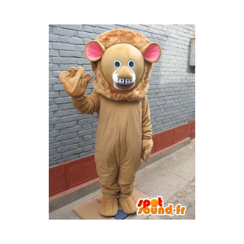 Leão Mascote - Feline savana em traje - animais - MASFR00558 - Mascotes leão