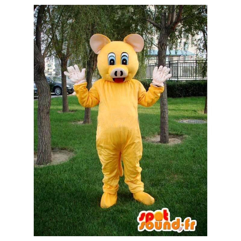 Giallo Pig Mascot - Costume macellaio festa speciale - Promozione - MASFR00578 - Maiale mascotte