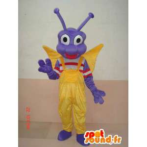 Mascot sommerfugl larve insekt - Costume festlig karakter - MASFR00583 - Maskoter Butterfly