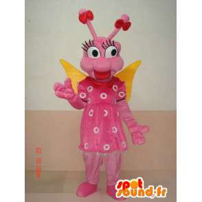 Mascot vlinderlarve insect - Roze fun Disguise - MASFR00584 - mascottes Butterfly