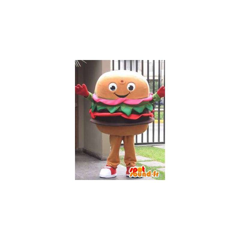 Mascot Hamburger - Restauranter og fast food - Second modell - MASFR00594 - Fast Food Maskoter