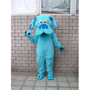 Classic blue dog mascot - Plush animal for evening - MASFR00283 - Dog mascots