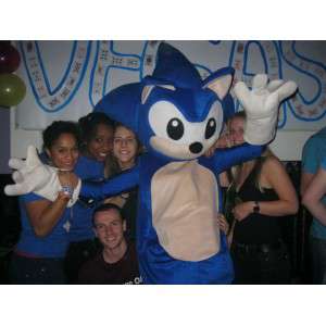 Mascot SONIC - Costume video games SEGA - blauwe egel - MASFR00526 - Celebrities Mascottes