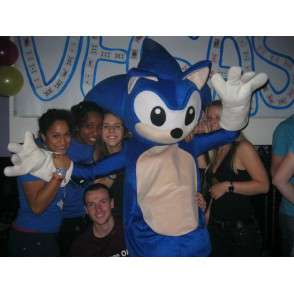 Mascot SONIC - Drakt videospill SEGA - blå pinnsvinet - MASFR00526 - kjendiser Maskoter