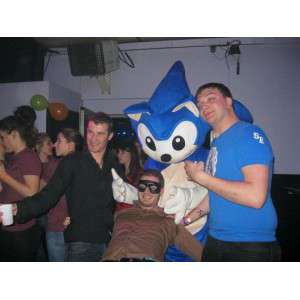 Mascot SONIC - jogos de vídeo do traje SEGA - ouriço azul - MASFR00526 - Celebridades Mascotes