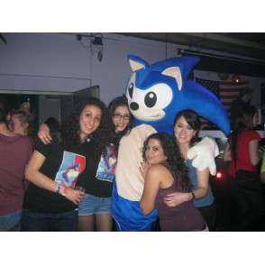 Mascot SONIC - jogos de vídeo do traje SEGA - ouriço azul - MASFR00526 - Celebridades Mascotes