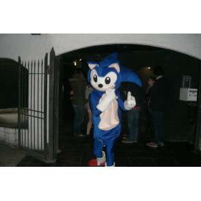 Mascot SONIC - Drakt videospill SEGA - blå pinnsvinet - MASFR00526 - kjendiser Maskoter