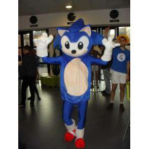 Mascot SONIC - Drakt videospill SEGA - blå pinnsvinet - MASFR00526 - kjendiser Maskoter