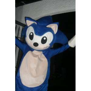 Mascot SONIC - Drakt videospill SEGA - blå pinnsvinet - MASFR00526 - kjendiser Maskoter