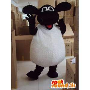 Mascot black and white sheep - Ideal for promotions - MASFR00596 - Mascots sheep