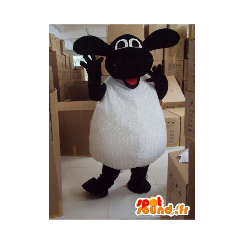 Mascot black and white sheep - Ideal for promotions - MASFR00596 - Mascots sheep