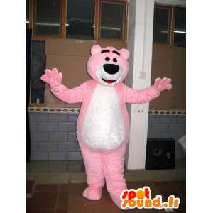 Mascot urso luz rosa - urso de peluche - Fantasia de Animal  - MASFR00598 - mascote do urso