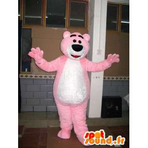 Mascotte ours rose clair - Peluche ourson - Costume animal  - MASFR00598 - Mascotte d'ours