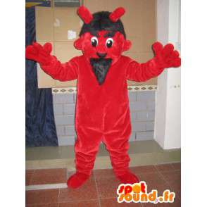 Maskot červená a černá ďábel - monster Kostým pro festivaly - MASFR00601 - Maskoti netvoři