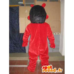 Red and black devil mascot - Monster Costume for Christmas - MASFR00601 - Monsters mascots