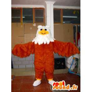 Eagle mascotte terwijl veer bruin, geel en wit - Bird - MASFR00604 - Mascot vogels