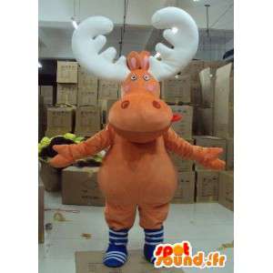 Mascot cervi, caribu, legno renne - Animal costume trapano - MASFR00606 - Addio al nubilato di mascotte e DOE