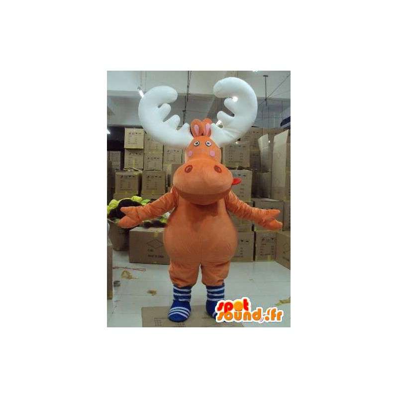 Mascot cervi, caribu, legno renne - Animal costume trapano - MASFR00606 - Addio al nubilato di mascotte e DOE