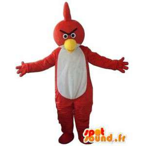 Mascote Angry Birds - Red and White Bird - Eagle Estilo de jogo - MASFR00608 - aves mascote