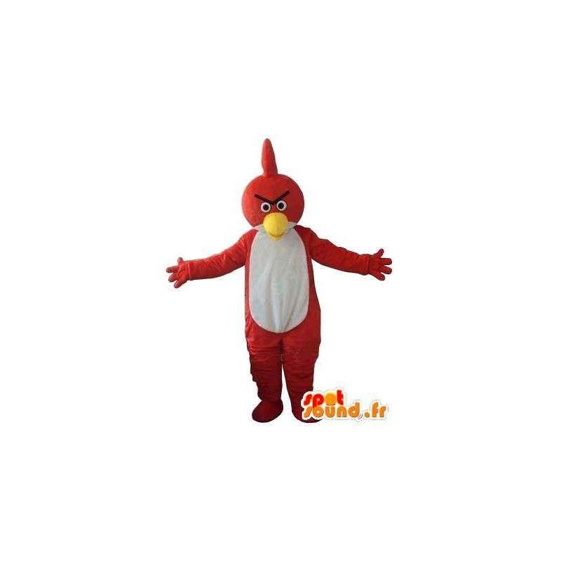 Mascot Angry Birds - Punainen ja valkoinen lintu - Eagle tyylinen peli - MASFR00608 - maskotti lintuja