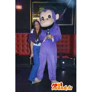 Classic purple monkey mascot - Costume jungle animal monkey - MASFR00305 - Mascots monkey