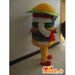 Mascot Hamburger - Yum sandwich burger - Express Delivery - MASFR00253 - Fast Food Mascottes