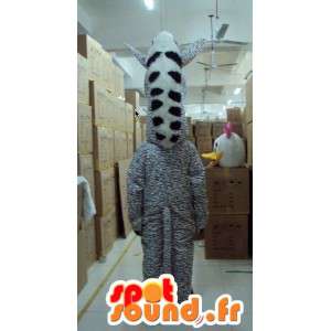 Mascot listrado Zebra - animal Savannah - traje cinzento matiz - MASFR00615 - Os animais da selva