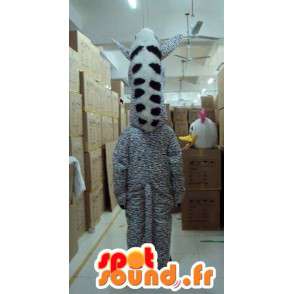 Mascot stripete Zebra - Animal Savannah - grå farge Costume - MASFR00615 - jungeldyr
