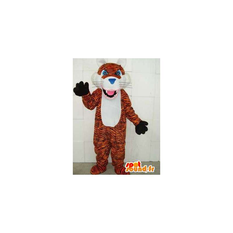 Mascotte tigre à rayures - Peluche de prédateur de la savane - MASFR00329 - Mascottes Tigre