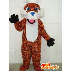 Mascotte tigre à rayures - Peluche de prédateur de la savane - MASFR00329 - Mascottes Tigre