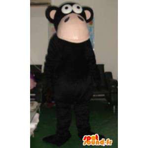 Black macaque monkey mascot - Plush costume and primate - MASFR00326 - Mascots monkey