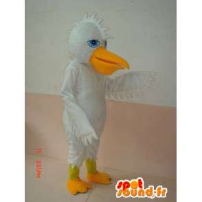 White duck mascot and yellow crest - Costume Special Day - MASFR00622 - Ducks mascot