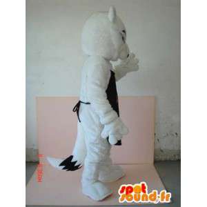 Costume Lupo con AF grembiule nero - Altamente personalizzabile - MASFR00623 - Mascotte lupo